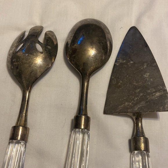 Shannon Crystal designs of Ireland Silver Plate Vintage Serving Pieces SET of 3 - Picture 4 of 5